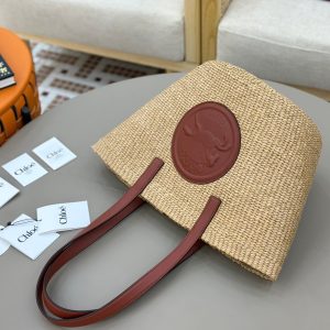 Chloé Horse Medal Basket In Natural Fibers-46*27*30CM - Image 4