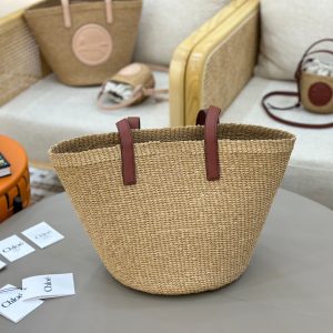 Chloé Horse Medal Basket In Natural Fibers-46*27*30CM - Image 6