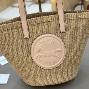 Chloé Horse Medal Basket In Natural Fibers-46*27*30CM - Image 3