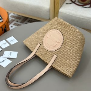 Chloé Horse Medal Basket In Natural Fibers-46*27*30CM - Image 4