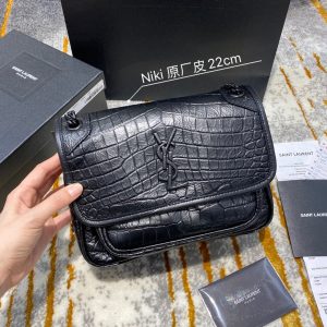 YSL Niki Lambskin Leather-22×16.5×7.5&28×20.5×8.5CM - Image 17