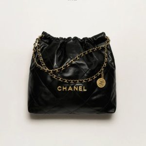 CHANEL 22 HANDBAG SHINY CALFSKIN GOLDTONE METALLIC AS3261 (42*39*8cm)